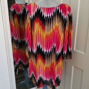 Alfani Crinkle Fabric Vibrant Tunic or Mini Dress. Bohochic, Festival . Size M